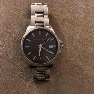 Michael Kors Silver and Black Watch
